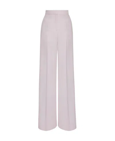 Alexander Mcqueen Floor-length Wool Trousers In Pink