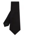 Alexander Mcqueen Flower-embroidered Silk Tie In Schwarz