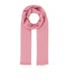Alexander Mcqueen Soft Wool Blend Scarf With Fringed Edges