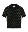 Alexander Mcqueen Floral Jacquard Polo Shirt In Black
