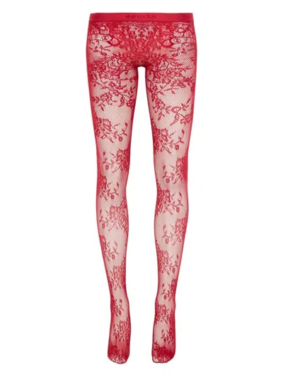 Alexander Mcqueen Floral Lace Tights