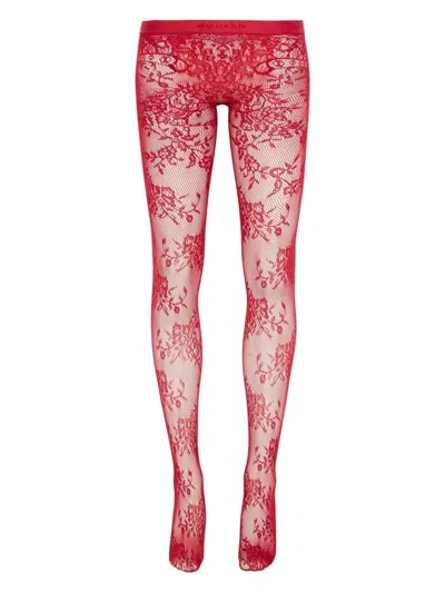 ALEXANDER MCQUEEN FLORAL LACE TIGHTS