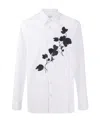 Alexander Mcqueen Floral Long-sleeved Shirt In White