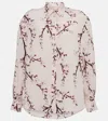 Alexander Mcqueen Cherry Blossom Print Button-front Blouse In Ice Pink