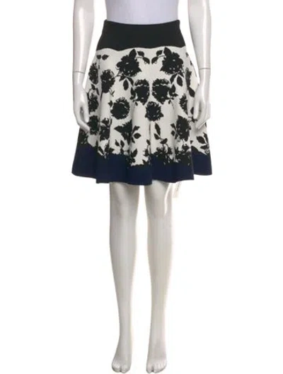 Pre-owned Alexander Mcqueen Floral Print Knee-length Skirt In Multi
