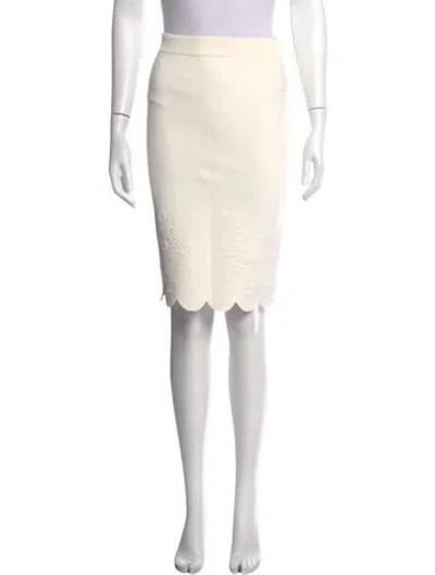 Pre-owned Alexander Mcqueen Floral Print Midi Length Skirt In Neutral