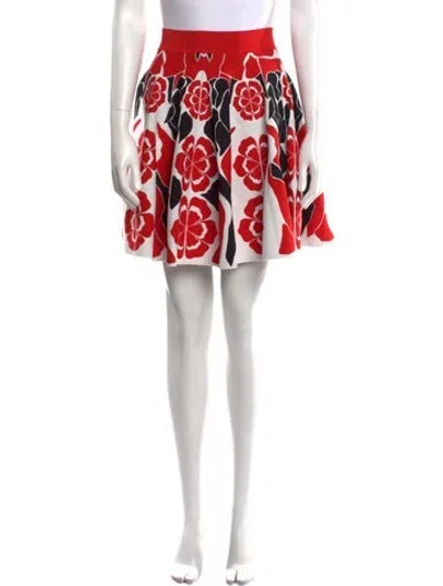 Pre-owned Alexander Mcqueen Floral Print Mini Skirt