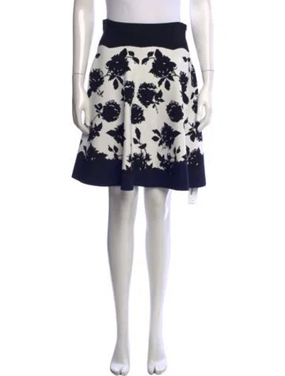 Pre-owned Alexander Mcqueen Floral Print Mini Skirt In Black