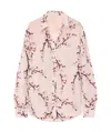 Alexander Mcqueen Cherry Blossom Print Button-front Blouse In Nude