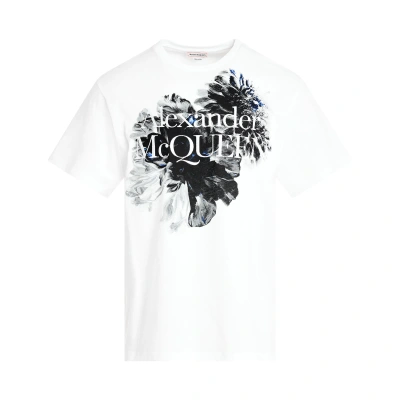 Alexander Mcqueen Floral Print T-shirt In Multi