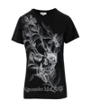 Alexander Mcqueen Floral-print T-shirt In Black