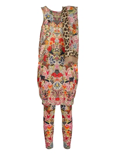 Pre-owned Alexander Mcqueen Floral-print Three-piece Set In Multi
