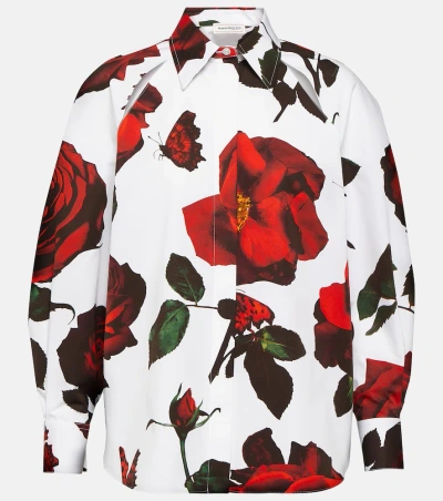 Alexander Mcqueen Floral Printed Shirt In Multicoloured