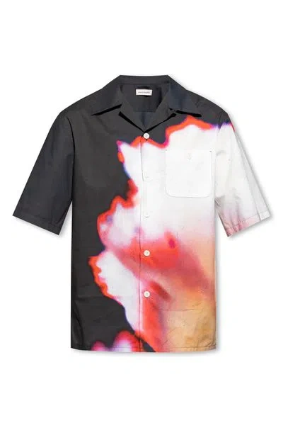 Alexander Mcqueen Floral Printed Short-sleeved Shirt For Men, Perfect For Fw23 In Mix Colors