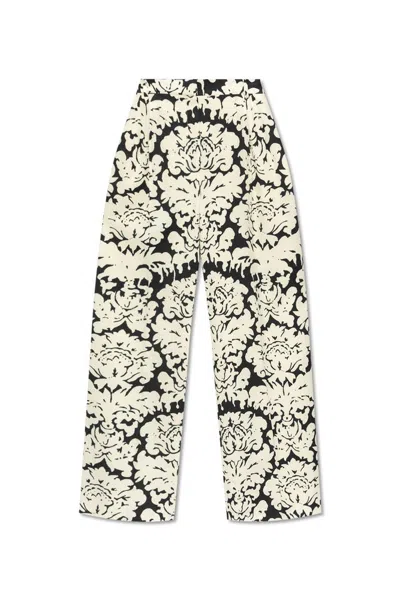 Alexander Mcqueen Floral Printed Trousers In Multi