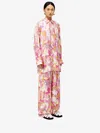 Alexander Mcqueen Silk Printed Pyjama Shirt In Pale Pink