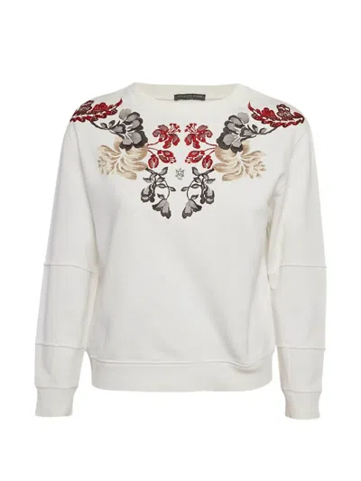 Pre-owned Alexander Mcqueen Floral-embroidered Sweatshirt In Neutral