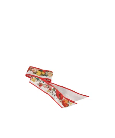 Alexander Mcqueen Flower Pattern Scarf In Multicolor