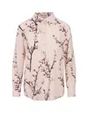 Alexander Mcqueen Floral-print Long-sleeved Silk Shirt In Pink