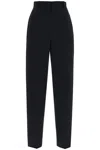 Alexander Mcqueen Fluid Crepe Trousers In Black