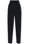 Alexander Mcqueen Wool-crepe Tapered Pants In Black