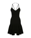 Alexander Mcqueen Woman Midi Dress Black Size M Viscose, Polyester, Polyamide, Elastane In Black
