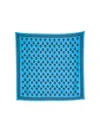 Alexander Mcqueen Fo Biker 90x90 Twill Silk In Lapis Black