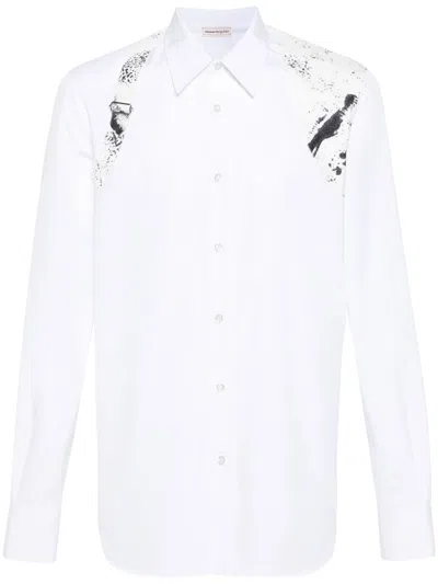 Alexander Mcqueen Fold Harness Shirt In White