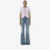 Alexander Mcqueen Fold Over Waist Jeans In Stone Washed