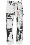 Alexander Mcqueen Abstract Print Straight-leg Jeans