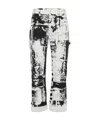 Alexander Mcqueen Abstract Print Straight-leg Jeans In White