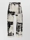 Alexander Mcqueen Abstract Print Straight-leg Jeans