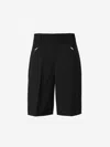 Alexander Mcqueen Formal Wool Bermuda Shorts In Black
