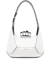Alexander Mcqueen Four Ring-handle Leather Shoulder Bag In White