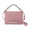 Alexander Mcqueen Pink Calfskin Leather Four Ring Mini Bag In Pink