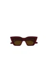 Alexander Mcqueen Frame Sunglasses In Brown