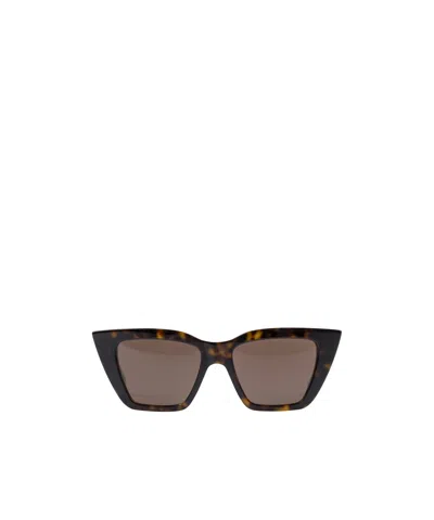 Alexander Mcqueen Frame Sunglasses In Brown