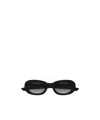 Alexander Mcqueen 51mm Oval Acetate Sunglasses In Black