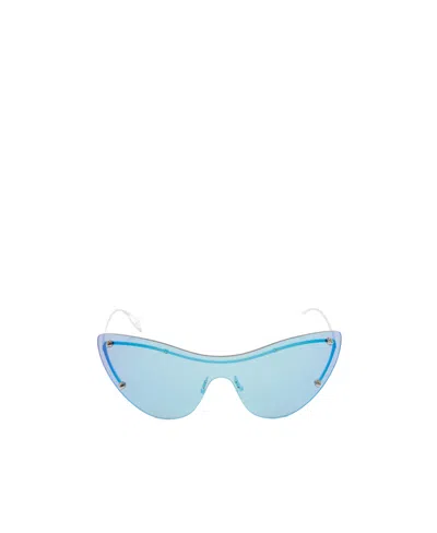 Alexander Mcqueen Frameless Gradient-effect Sunglasses In Blue