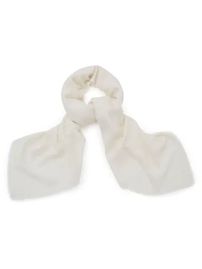 Alexander Mcqueen Schal Mit Ausgefransten Kanten In White