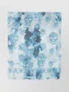 Alexander Mcqueen Frayed Edges Lightweight Fabric Skull Pattern