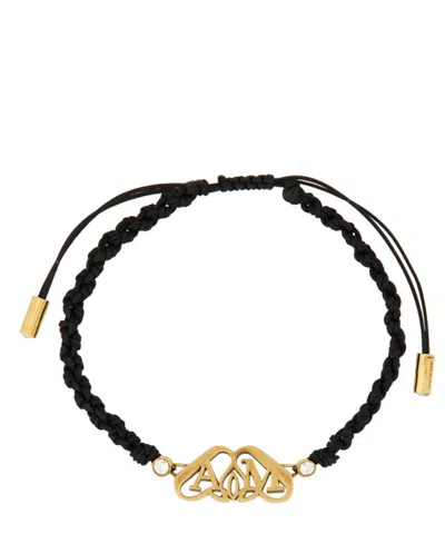 Alexander Mcqueen Friendship Bracelet In Black