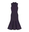 Alexander Mcqueen Fringe-detail Midi Dress In Purple