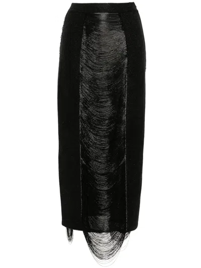 Alexander Mcqueen Mcqueen Women Armor Stitch Skirt In Black