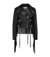 ALEXANDER MCQUEEN FRINGED LEATHER JACKET