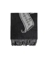 Alexander Mcqueen Fringed Logo-print Scarf