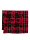 Alexander Mcqueen Tartan Wool Skull Scarf In In Red