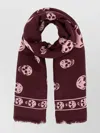 Alexander Mcqueen Fringed Skull Print Rectangular Scarf