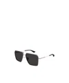 Alexander Mcqueen Men's Double-bridge Metal Skull Aviator Sunglasses In Black