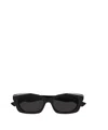 Alexander Mcqueen Mcqueen 52mm Rectangular Sunglasses In Black